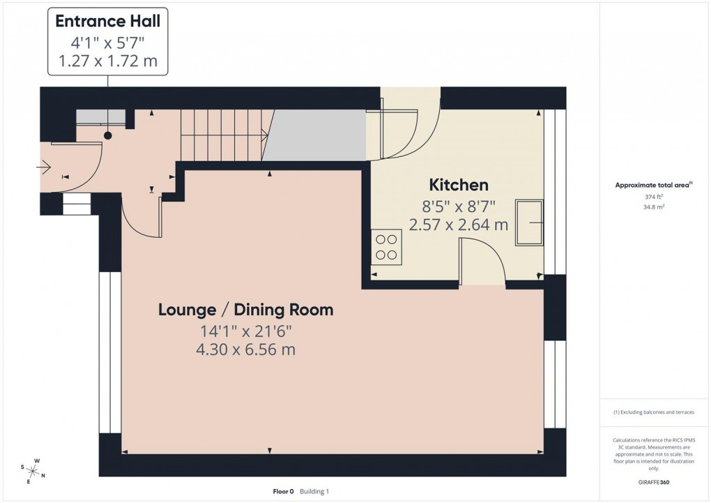 Floorplan for Cumberland Close, Buxton