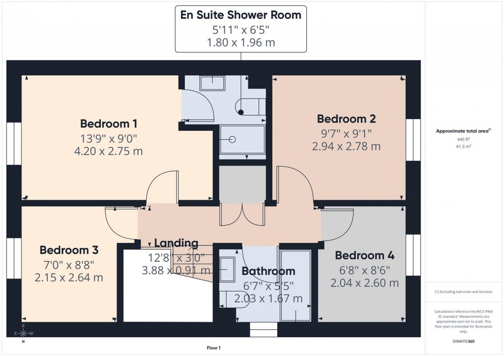 Floorplan for Hopton Wood Way, Buxton