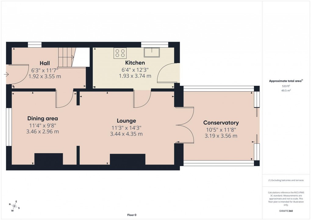 Floorplan for Sherwood Road, Buxton