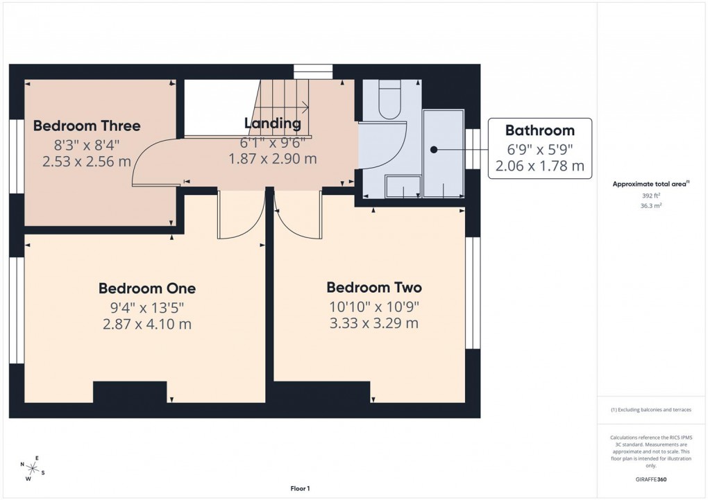 Floorplan for Sherwood Road, Buxton
