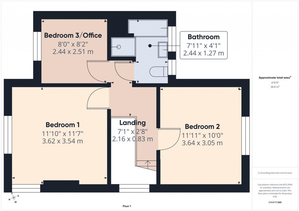 Floorplan for Green Lane, Buxton