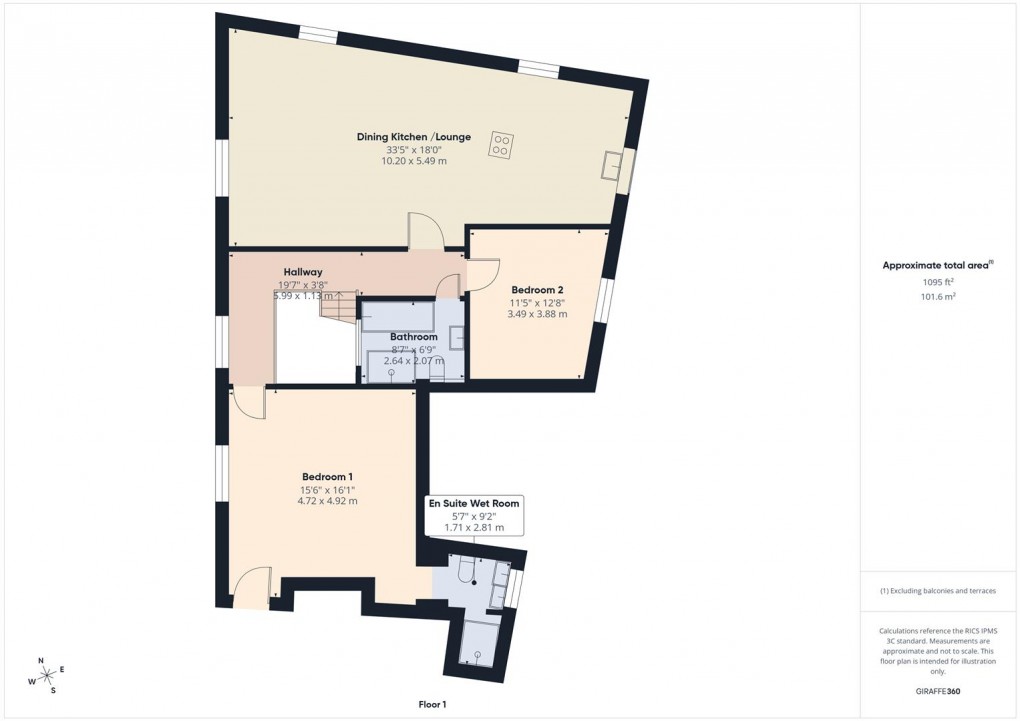 Floorplan for The Quadrant, Buxton