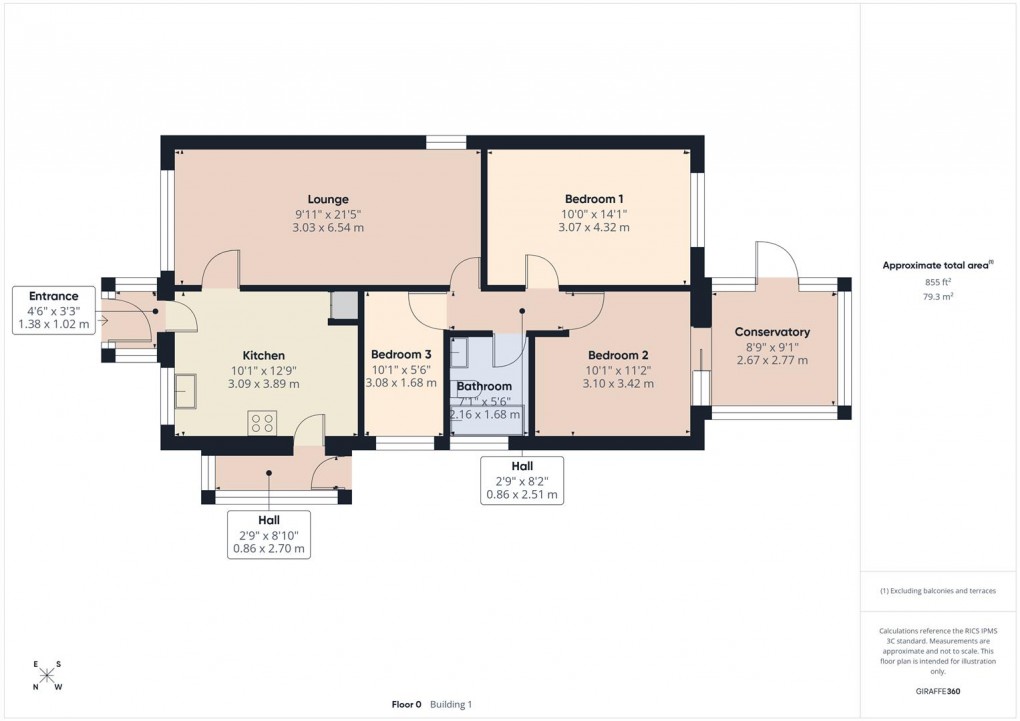 Floorplan for Kendal Close, Buxton