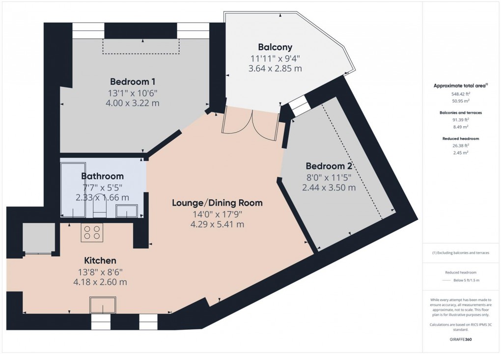 Floorplan for Temple Road, Buxton