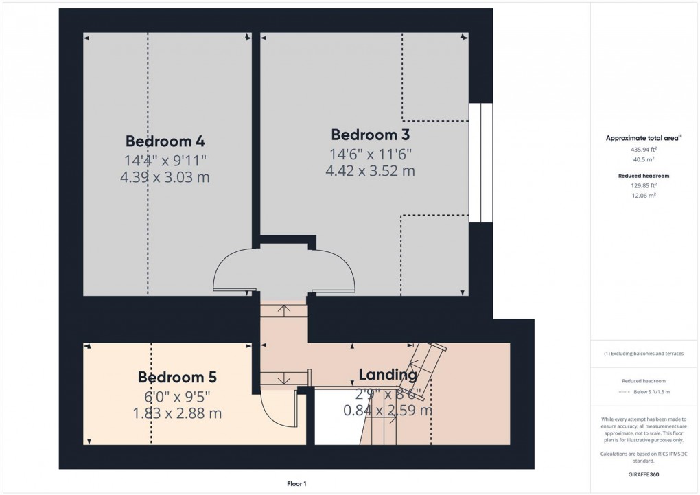 Floorplan for Spring Gardens, Buxton