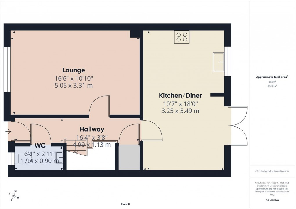 Floorplan for Hardwick Road, Buxton