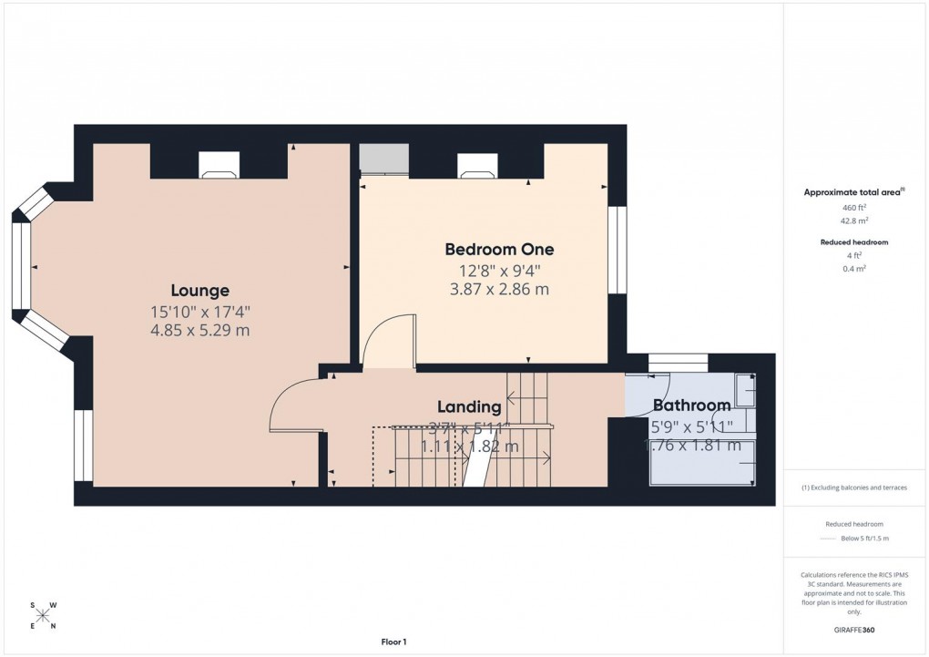 Floorplan for Corbar Road, Buxton