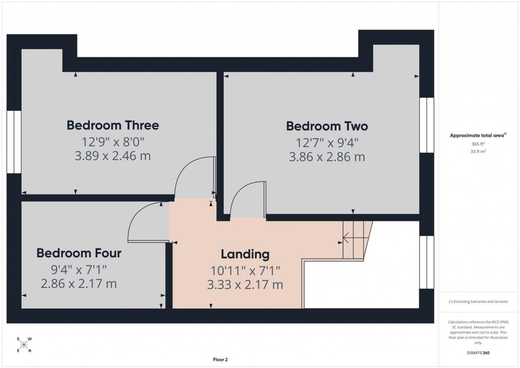 Floorplan for Corbar Road, Buxton