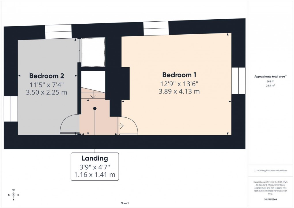 Floorplan for Brand Side, Buxton