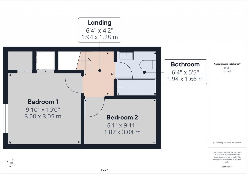 Floorplan for Albert Court, Buxton