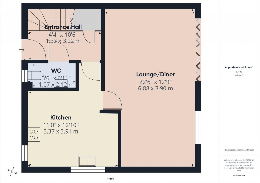 Floorplan for Monkey Brew Close, Peak Dale