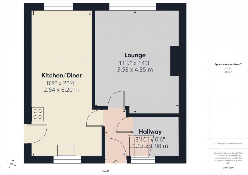 Floorplan for Harris Road, Buxton