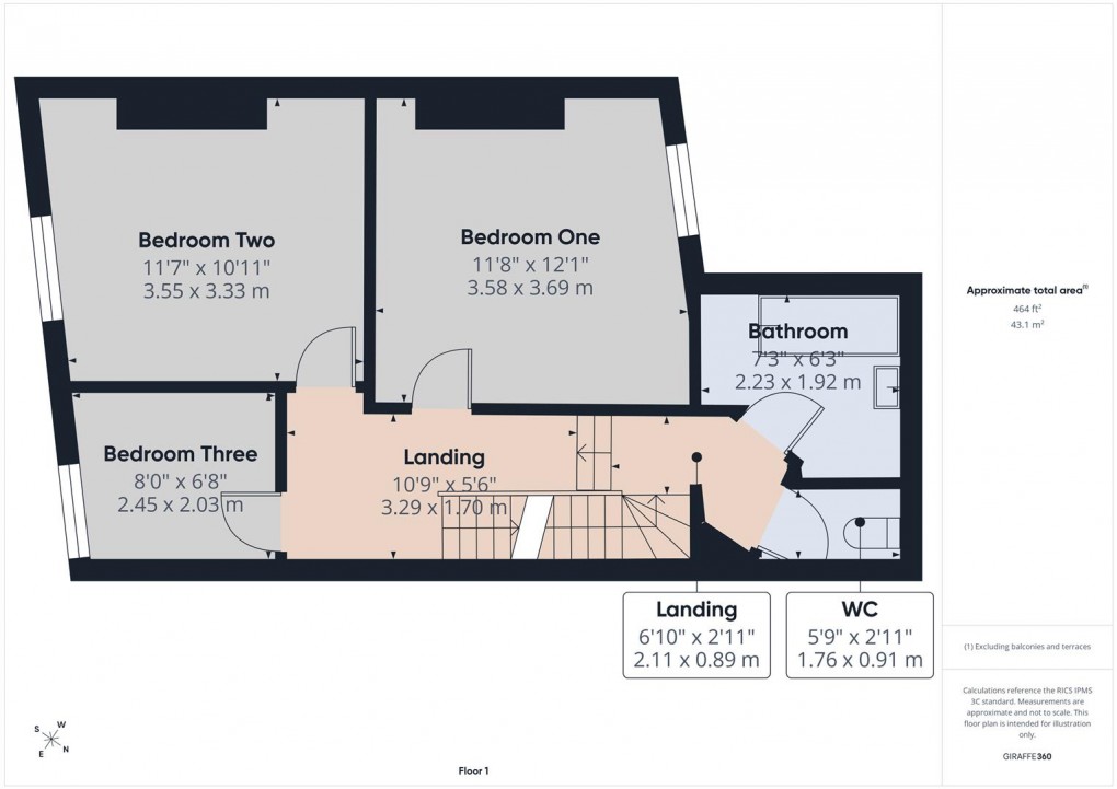 Floorplan for Dale Road, Buxton