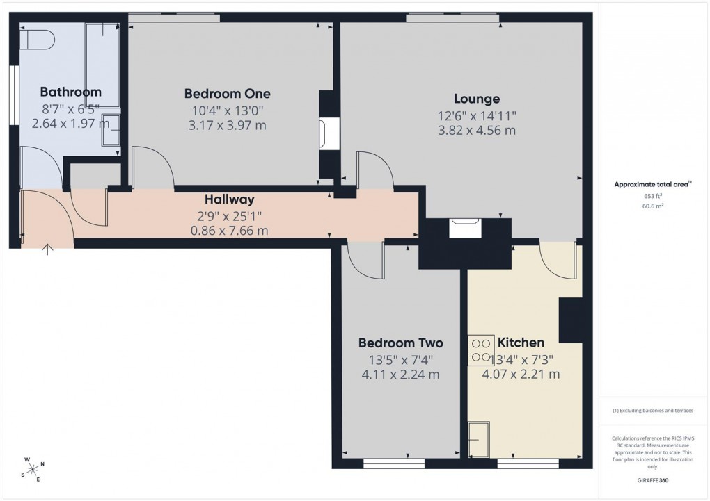 Floorplan for Broad Walk, Buxton